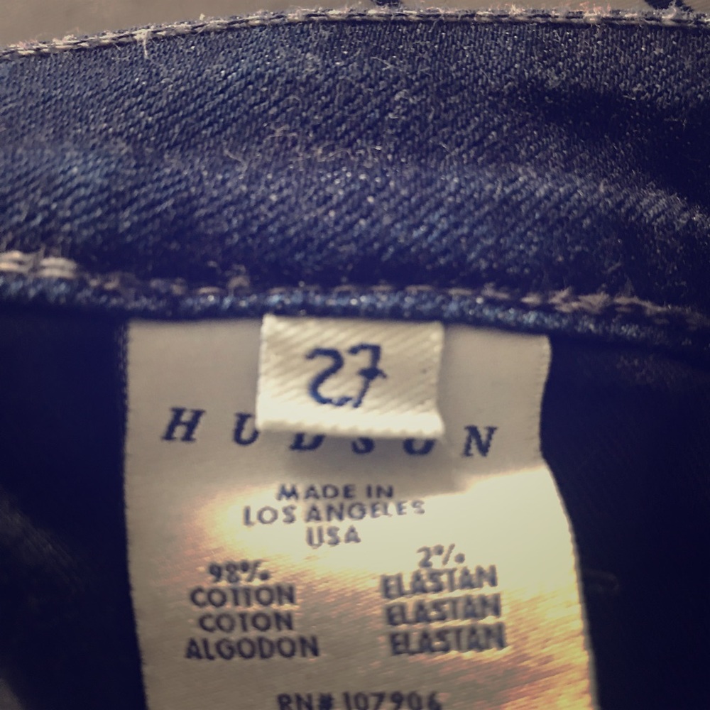 Hudson Skinny Jeans Sz 27 low-mid rise